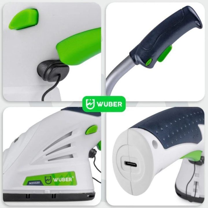 Akumuliatorinės žirklės gyvatvorėms ir vejai Wuber W23320, 7,2 V