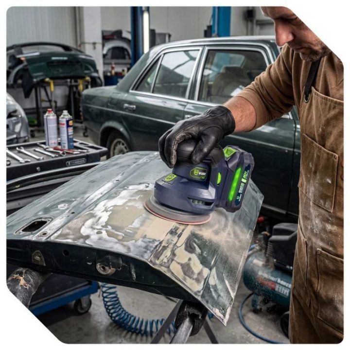 Akumuliatorinis ekscentrinis šlifuoklis Wuber W04301, 125 mm