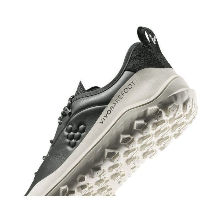 Vyriški barefoot batai Vivobarefoot Tracker Leather AT, obsidiano ir balti