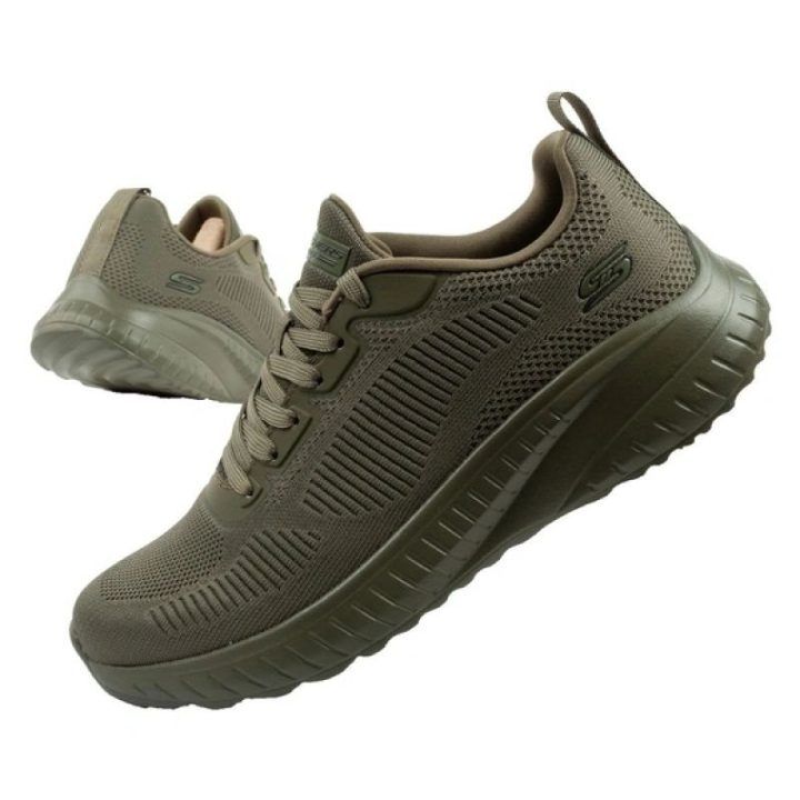 Vyriški sportbačiai Skechers BOBS Squad Chaos-Prism Bold, alyvuogių