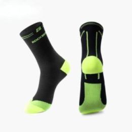 Dviratininko kojinės ROCKBROS Mid-Calf, 43–46, juodos ir geltonos