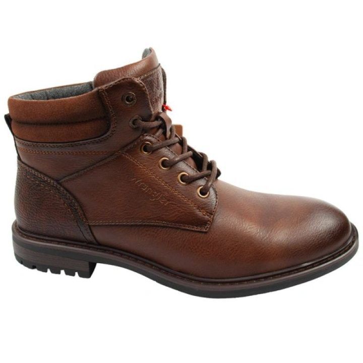 Vyriški aulinukai su užtrauktuku Wrangler George High, rudi