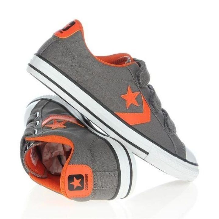 Kedai su trimis lipukais Converse Star Player EV3, pilki ir oranžiniai