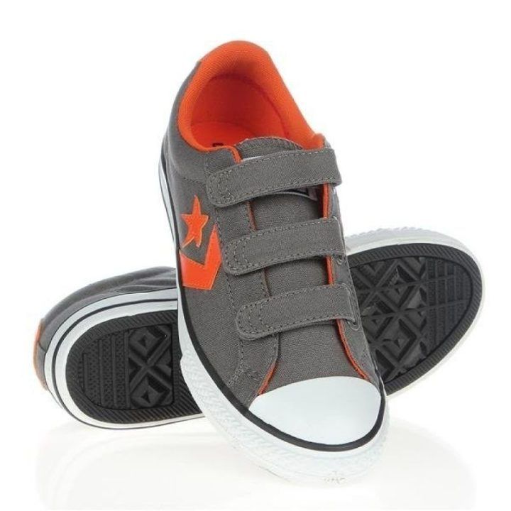 Kedai su trimis lipukais Converse Star Player EV3, pilki ir oranžiniai