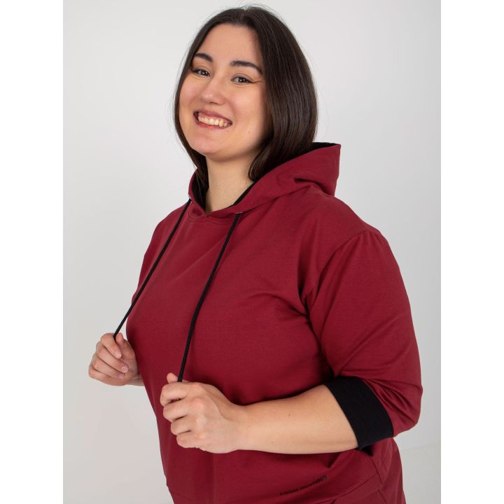 Bordo spalvos tunika