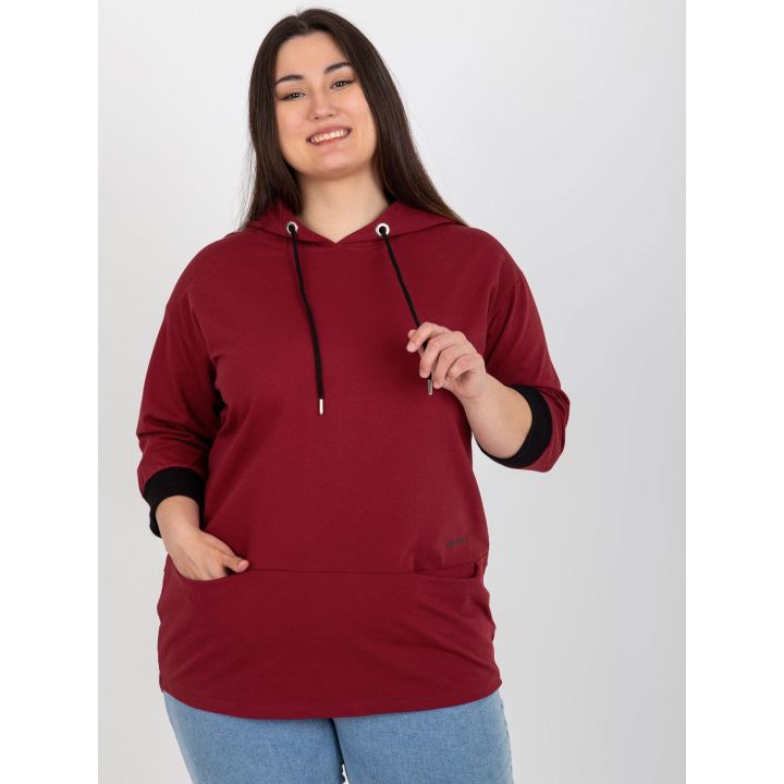Bordo spalvos tunika