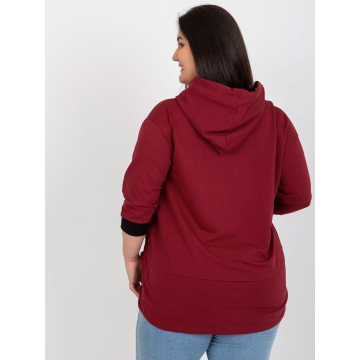Bordo spalvos tunika