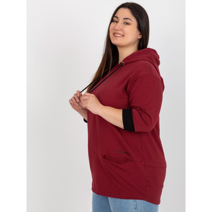 Bordo spalvos tunika