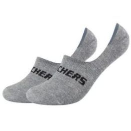 Vyriškos pėdutės su tinkline ventiliacija Skechers, pilkos, 2 poros