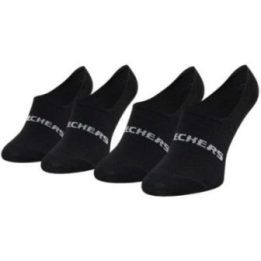 Kojinės-pėdutės su tinkleliu Skechers, juodos, 2 poros