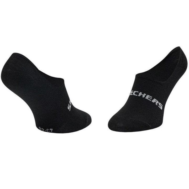 Kojinės-pėdutės su tinkleliu Skechers, juodos, 2 poros