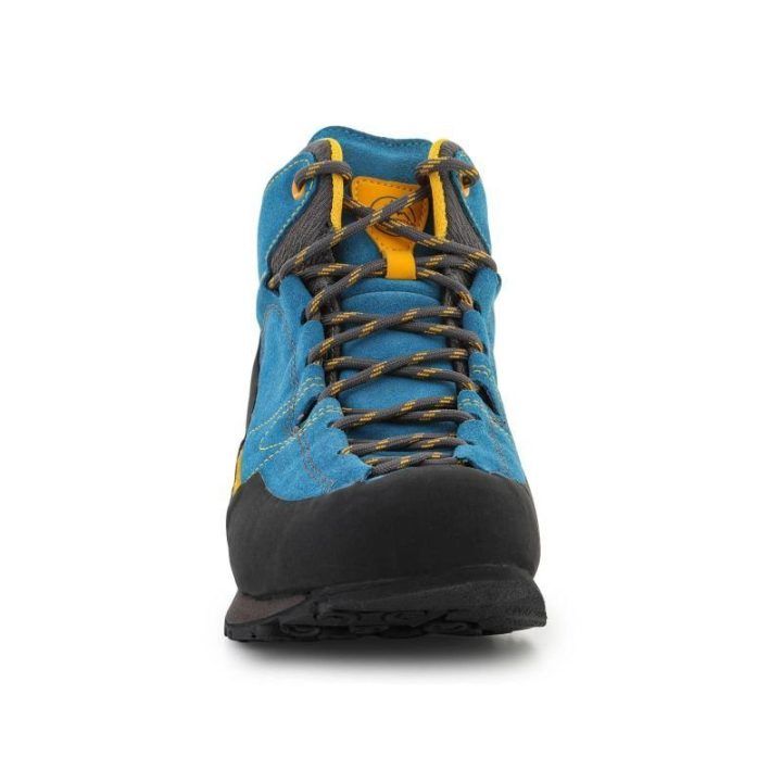 Žygio batai La Sportiva Boulder X Mid GTX, mėlyni ir geltoni