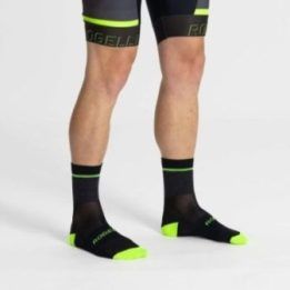 Kojinės su Q-skin Rogelli Hero II, juodos ir fluorescencinės
