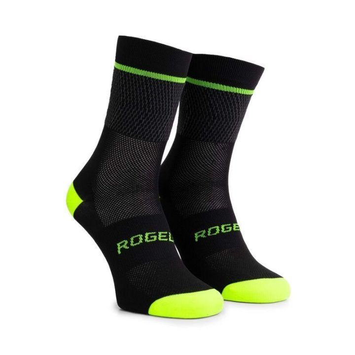 Kojinės su Q-skin Rogelli Hero II, juodos ir fluorescencinės
