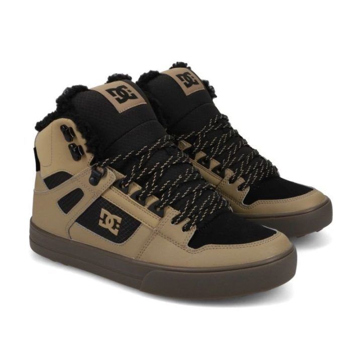 Vyriški pašiltinti aukšti batai DC Pure High Top, smėlio