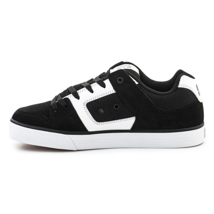 Vyriški sportbačiai DC Shoes Pure, juodi, balti ir gumos spalvos