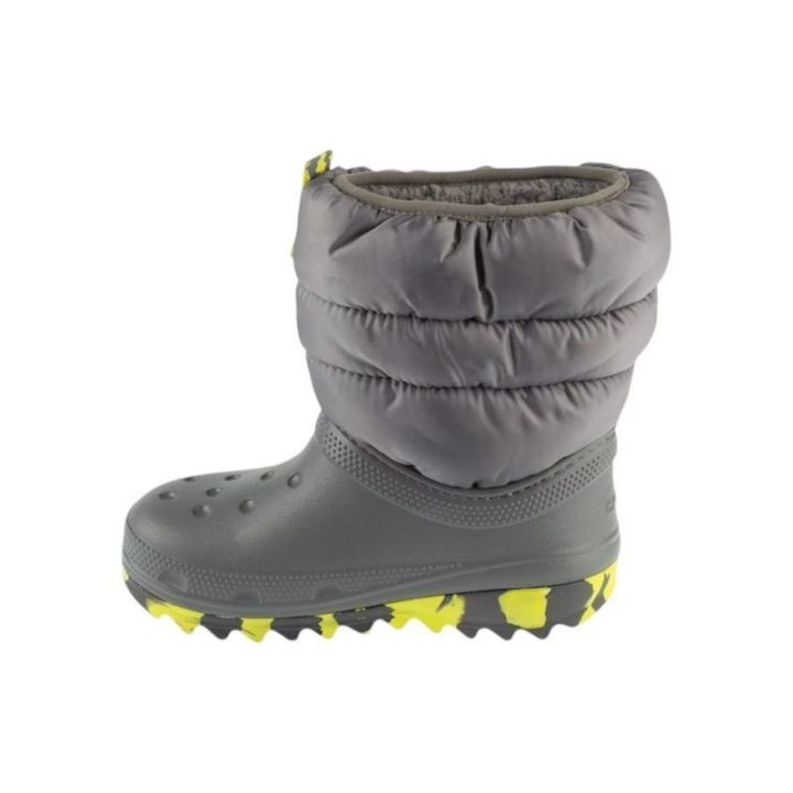 Vaikiški aulinukai Crocs Classic Neo Puff, pilki