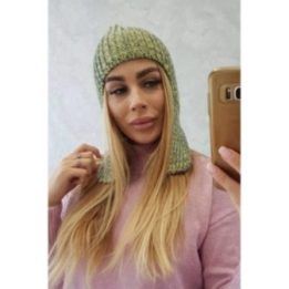 Moteriška kepurė su vilna ir ilgomis ausimis Jana, geltona