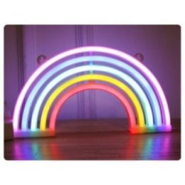 Vaivorykštės formos LED dekoratyvinis šviestuvas, 30 × 16,5 × 1,5 cm