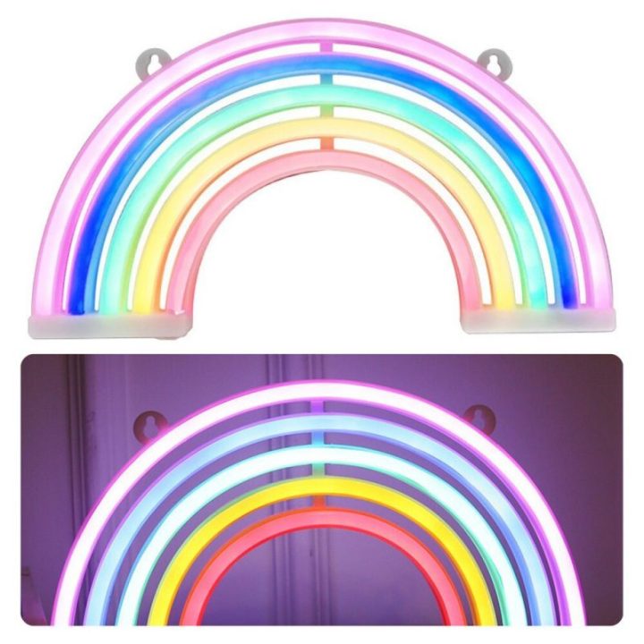 Vaivorykštės formos LED dekoratyvinis šviestuvas, 30 × 16,5 × 1,5 cm