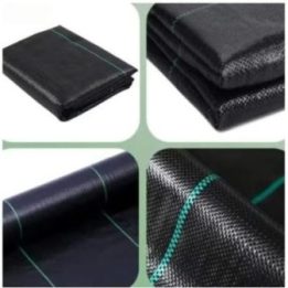 Agroplėvelės rinkinys su kuoliukais, 1,6 × 50 m, juoda