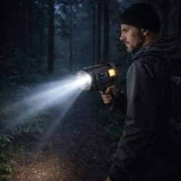 LED prožektorius su saulės įkrova, 800 lm, 400 m