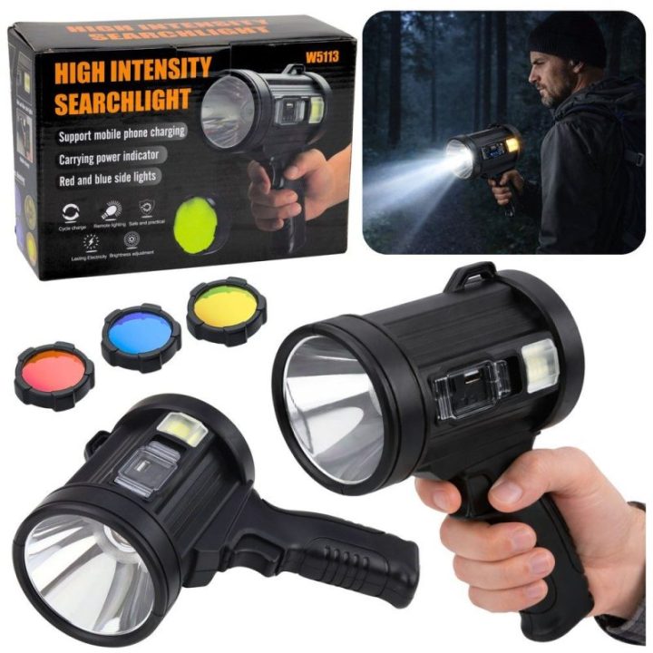 LED prožektorius su saulės įkrova, 800 lm, 400 m