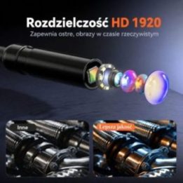 Laidinė endoskopinė kamera su 4,3 col. LCD ekranu, IP67