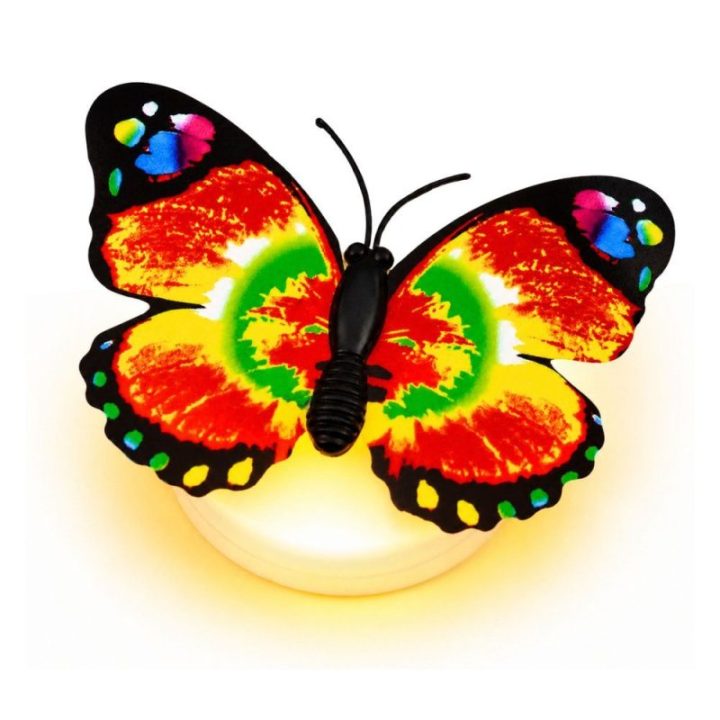 Lipni LED drugelio formos dekoracija, 6 × 5 cm