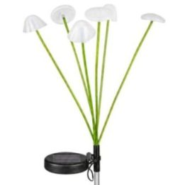 Saulės sodo LED šviestuvas su 8 grybais, 70 cm
