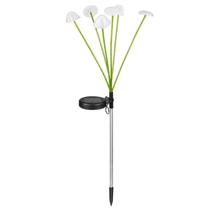 Saulės sodo LED šviestuvas su 8 grybais, 70 cm