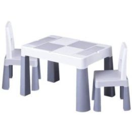 Vaikiškas stalo ir 2 kėdučių komplektas Tega Multifun Eco, pilkas