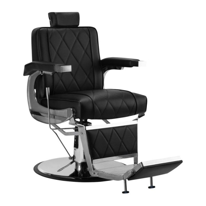 Barberio krėslas su hidrauliniu keltuvu Hair System BM88066, juodas