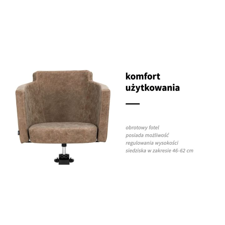Kirpyklos krėslas Gabbiano Roma Old Leather, rudas