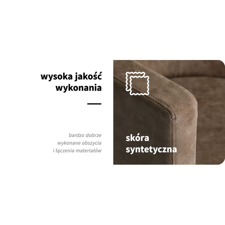 Kirpyklos krėslas Gabbiano Roma Old Leather, rudas