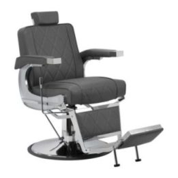 Barberio krėslas su hidrauliniu keltuvu Hair System BM88066, pilkas