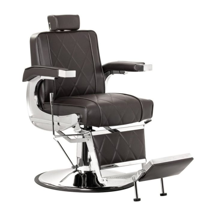 Barberio krėslas su hidrauliniu keltuvu Hair System BM88066, rudas