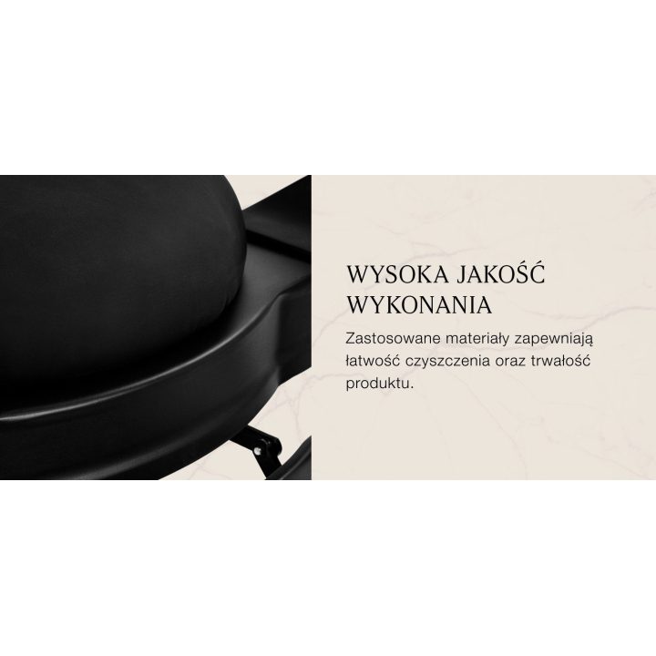 Barberio krėslas be sagų Gabbiano Niccolo, juodas