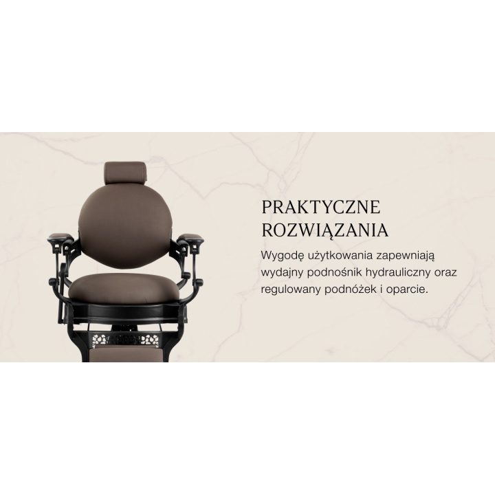 Barberio krėslas su lygiu apmušalu Gabbiano Niccolo, rudas
