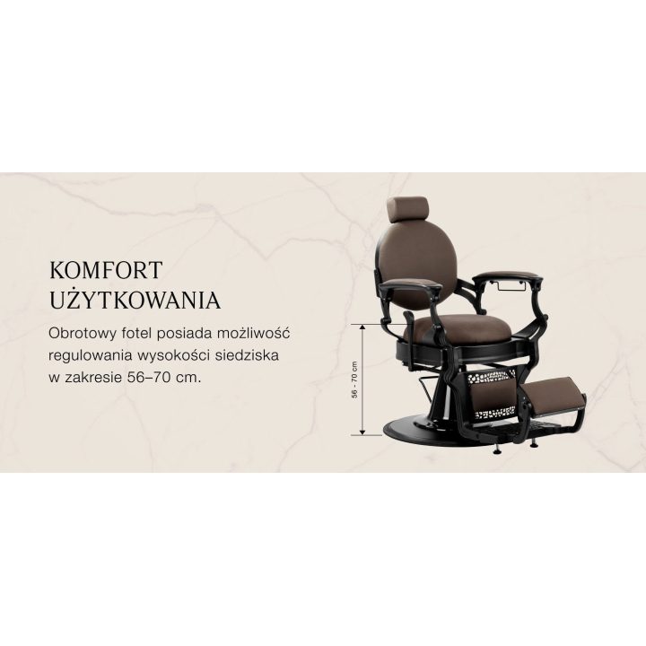 Barberio krėslas su lygiu apmušalu Gabbiano Niccolo, rudas