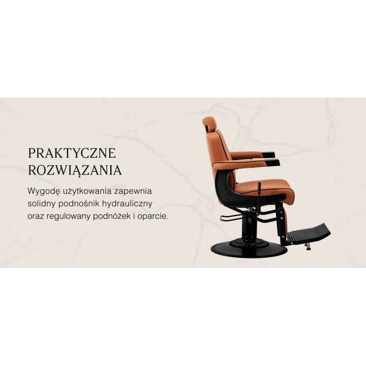 Barberio krėslas Gabbiano Visionerio, šviesiai rudas