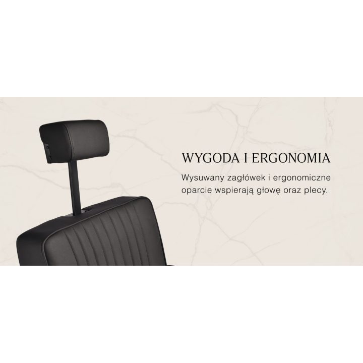 Barberio krėslas be dekoratyvinių siūlių Gabbiano Levi, juodas