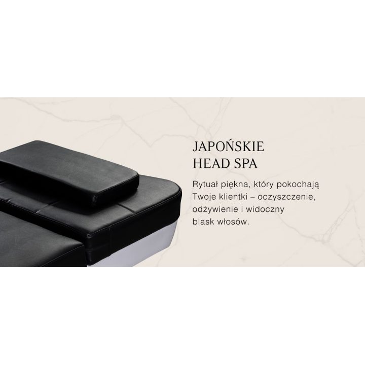 Kirpyklos plovimo krėslas-gultas Head Spa Gabbiano Bali, juodas