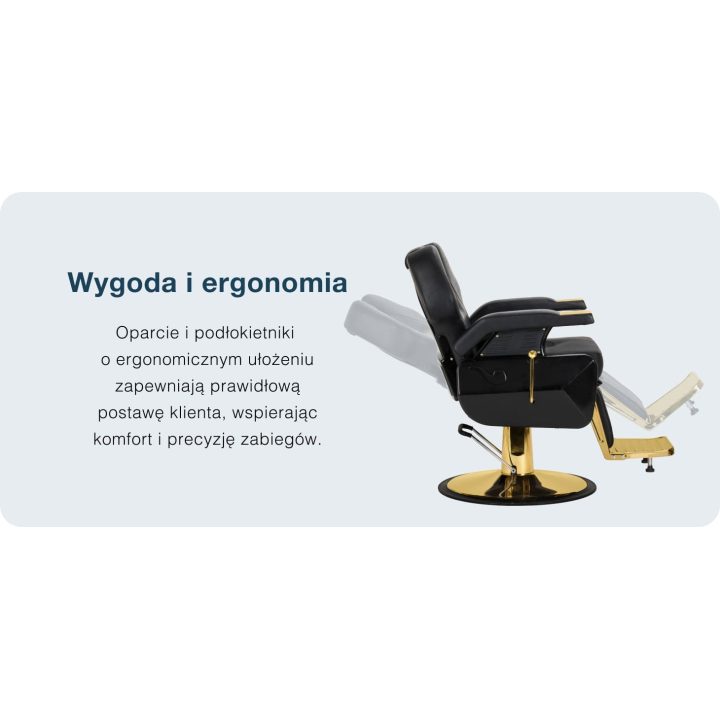 Barberio krėslas Hair System New York, juodas