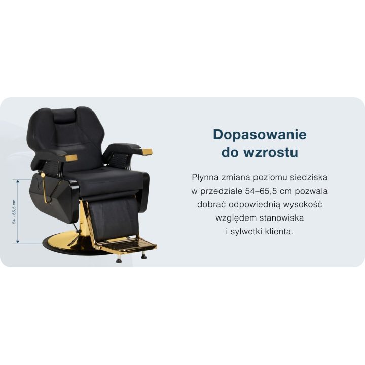 Barberio krėslas Hair System New York, juodas