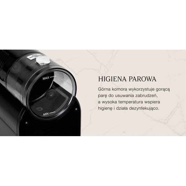 Šepečių valymo garais aparatas Gabbiano, 1000 ml, juodas