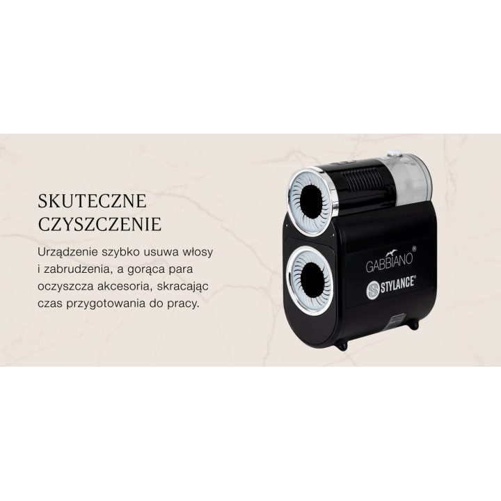 Šepečių valymo garais aparatas Gabbiano, 1000 ml, juodas