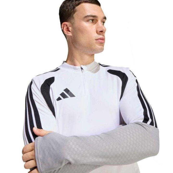 Vyriškas futbolo džemperis su trumpu užtrauktuku adidas Tiro 26, baltas