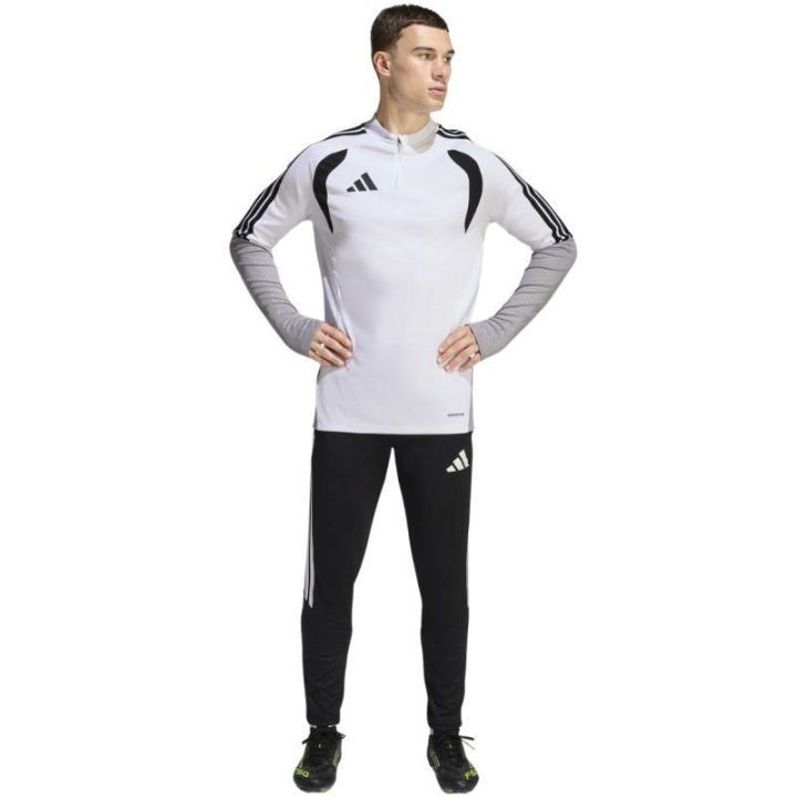 Vyriškas futbolo džemperis su trumpu užtrauktuku adidas Tiro 26, baltas