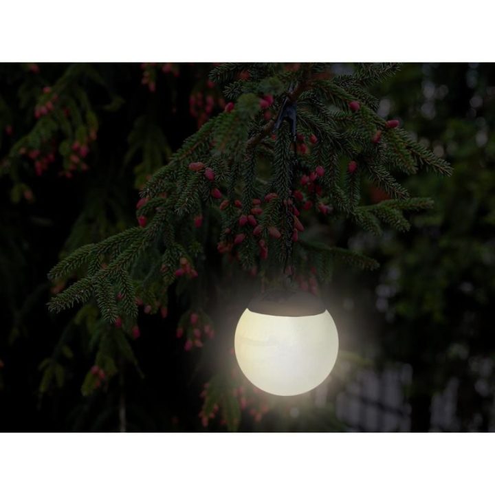 Saulės šviestuvai-kamuoliai Saska Garden, 2 vnt., 10 × 30 cm